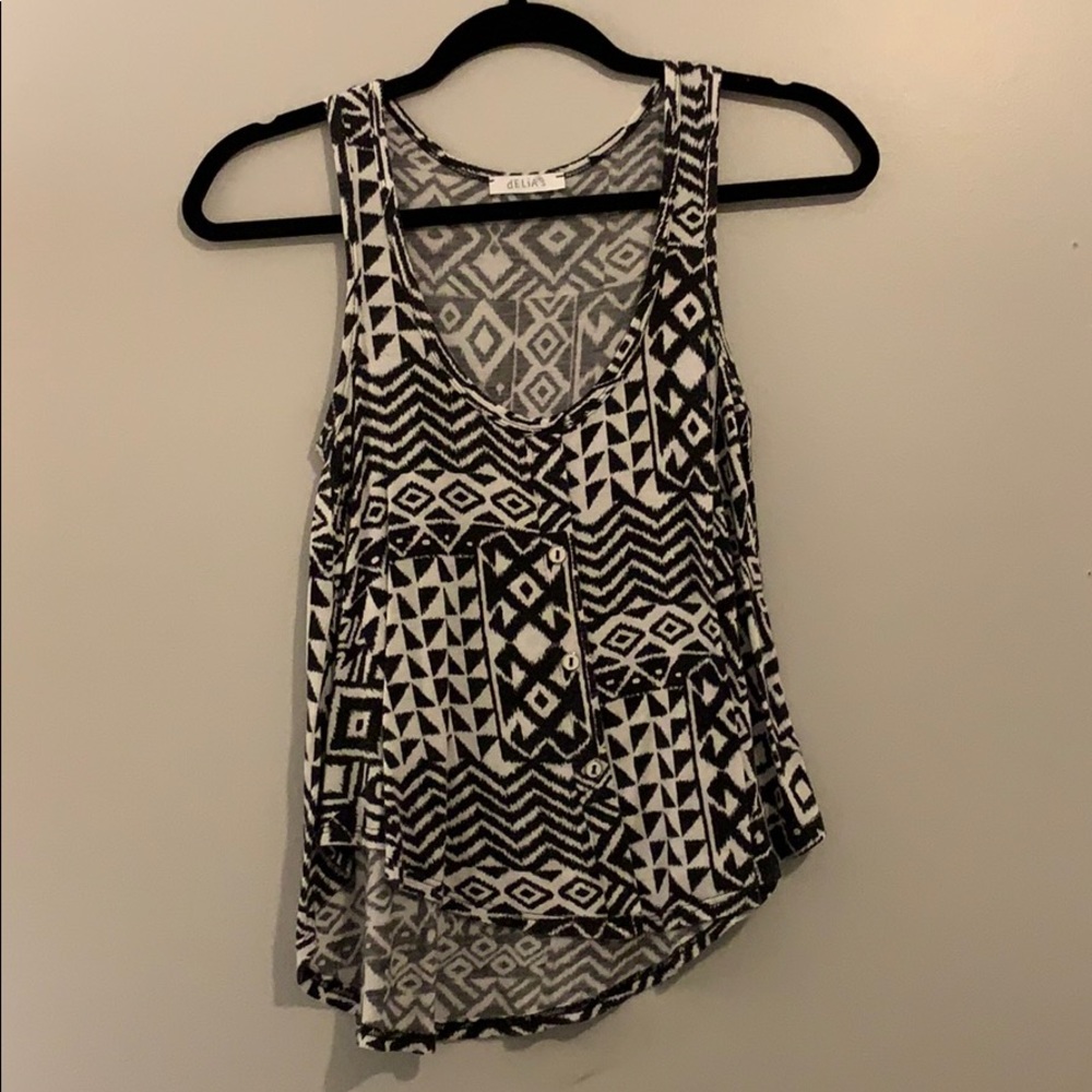 black and white tank top